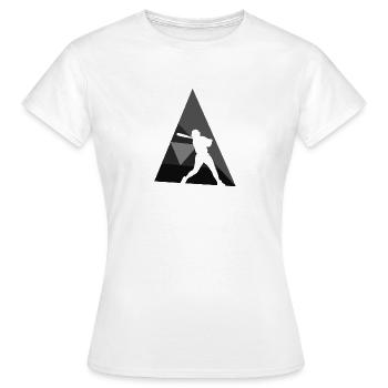 Balle molle Balle molle Baseball - T-shirt Femme - blanc - Devant - AI Model Female 172 dark (172cm)