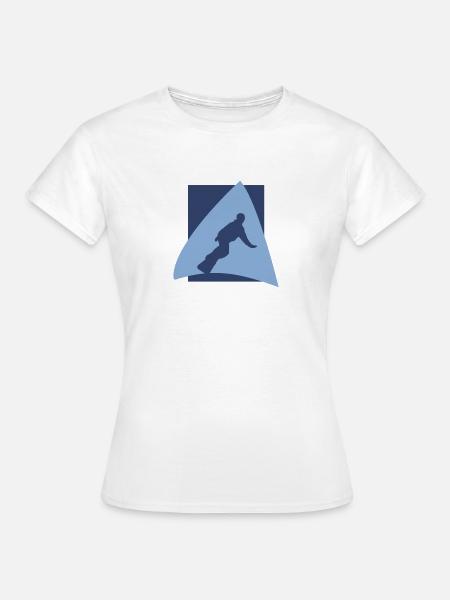 Snowboardfahrer Wintersport - Frauen T-Shirt - Weiß