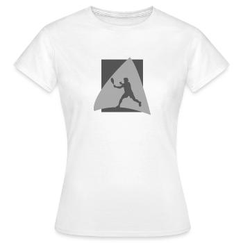 Schläger Squash Schläger Squash Spieler - Frauen T-Shirt - Weiß - Vorne - AI Model Female 172 dark (172cm)