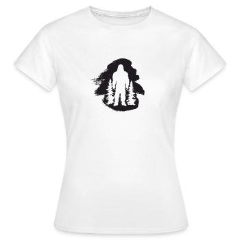 Big foot Yeti Lochness Yeti - Frauen T-Shirt - Weiß - Vorne - AI Model Female 172 dark (172cm)