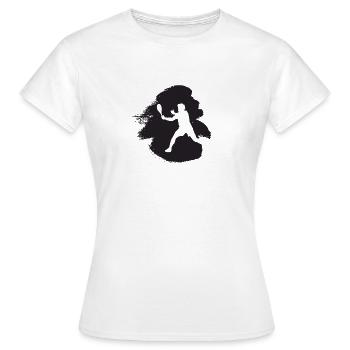 Squash Player Racket Squash - Women's T-Shirt - white - Front - AI Model Female 172 dark (172cm)