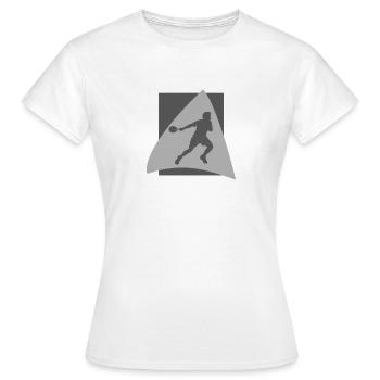 Schläger Squash Squash Squash Spieler - Frauen T-Shirt - Weiß - Vorne - AI Model Female 172 dark (172cm)