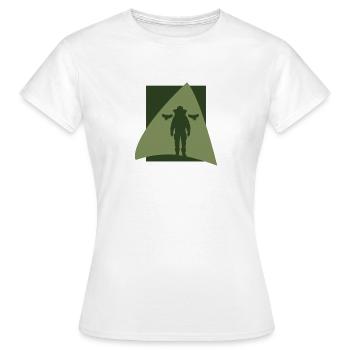 Beekeeping Wabe Honigbiene - Frauen T-Shirt - Weiß - Vorne - AI Model Female 172 dark (172cm)