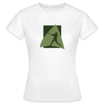 Joueur de softball Pichet de softball - T-shirt Femme - blanc - Devant - AI Model Female 172 dark (172cm)