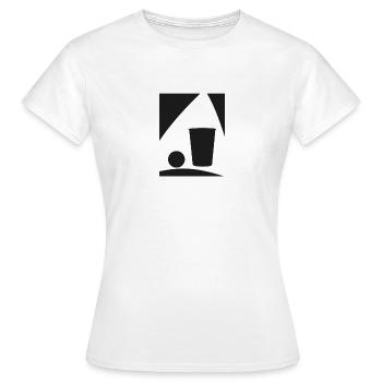 Partymonster Bierpong Beerpong - Frauen T-Shirt - Weiß - Vorne - AI Model Female 172 dark (172cm)