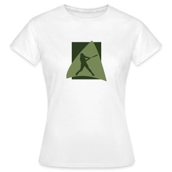 Baseball Softballschläger Baseball - Frauen T-Shirt - Weiß - Vorne - AI Model Female 172 dark (172cm)