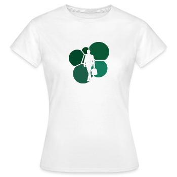 Banque Banques Bourse - T-shirt Femme - blanc - Devant - AI Model Female 172 dark (172cm)