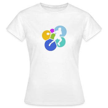 Squash Racket Racket Squash - Women's T-Shirt - white - Front - AI Model Female 172 dark (172cm)