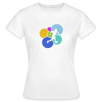Beachball Fußball Strand - Frauen T-Shirt - Weiß - Vorne - AI Model Female 172 dark (172cm)