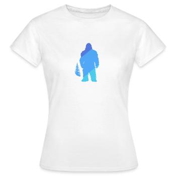 Lochness Yéti Bigfoot - T-shirt Femme - blanc - Devant - AI Model Female 172 dark (172cm)