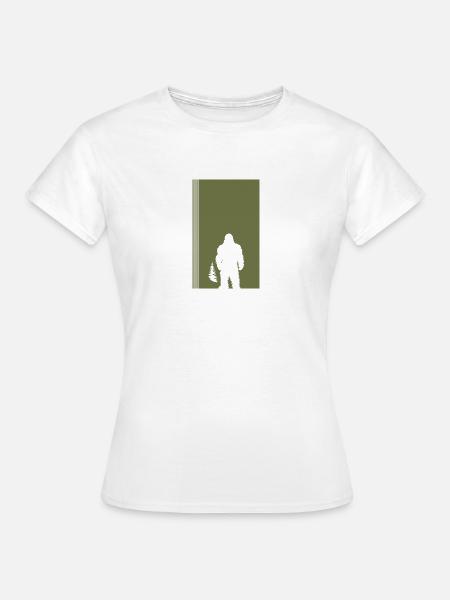 Big foot Lochness Yeti - Frauen T-Shirt - Weiß