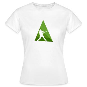 Softball Joueur de softball Softball - T-shirt Femme - blanc - Devant - AI Model Female 172 dark (172cm)