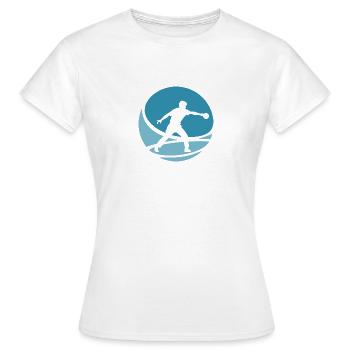 Raquettes de tennis de table Raquettes de tennis de table - T-shirt Femme - blanc - Devant - AI Model Female 172 dark (172cm)