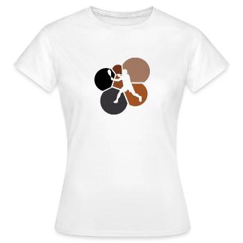 Squashschläger Schläger Squash Spieler - Frauen T-Shirt - Weiß - Vorne - AI Model Female 172 dark (172cm)