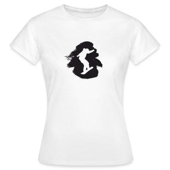 Snowboard Snowboarder Snowboard - Women's T-Shirt - white - Front - AI Model Female 172 dark (172cm)