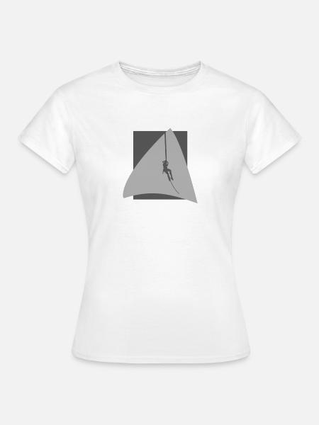 Bergsteiger Felsklettern Klettern - Frauen T-Shirt - Weiß