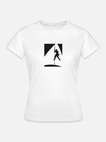 Bergsteiger Alpinist Bergsteiger - Frauen T-Shirt - Weiß