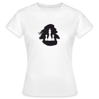 échiquier échiquier joueur d’échecs - T-shirt Femme - blanc - Devant - AI Model Female 172 dark (172cm)