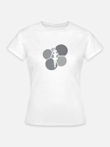 Girlie Mädchen Bommel - Frauen T-Shirt - Weiß