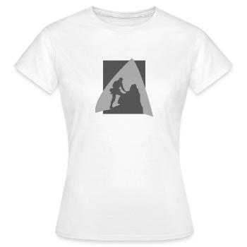 Kletterer Alpen Gipfel - Frauen T-Shirt - Weiß - Vorne - AI Model Female 172 dark (172cm)
