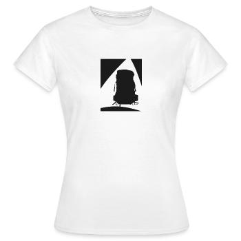 Wandern Backpacker Wandern - Frauen T-Shirt - Weiß - Vorne - AI Model Female 172 dark (172cm)