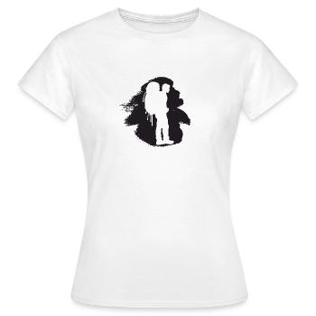 Backpack backpacking hike - Women's T-Shirt - white - Front - AI Model Female 172 dark (172cm)