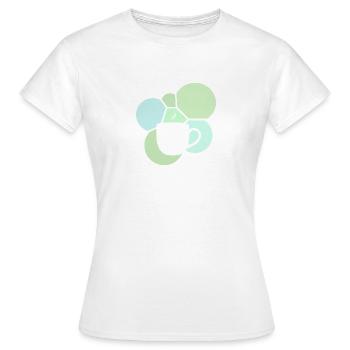 Café Cappuccino Café - T-shirt Femme - blanc - Devant - AI Model Female 172 dark (172cm)
