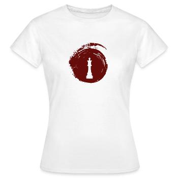 Échiquier Joueur d’échecs Échiquier - T-shirt Femme - blanc - Devant - AI Model Female 172 dark (172cm)