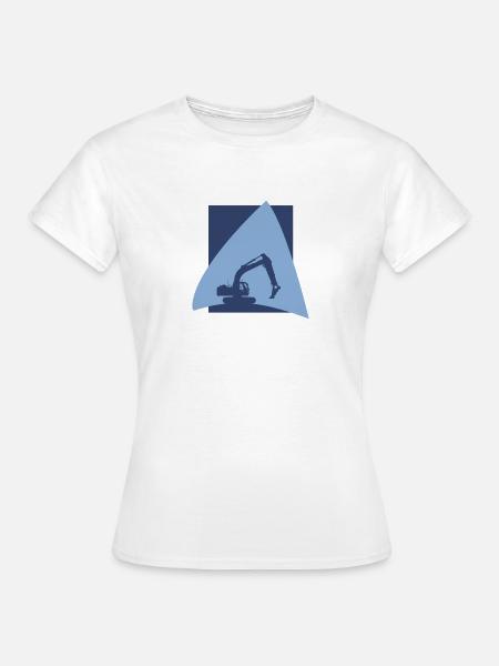 Baggerfahrerin Hausbau Hausbau - Frauen T-Shirt - Weiß