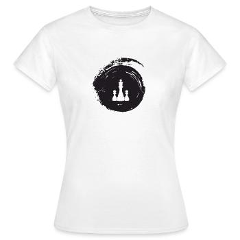 Chessboard Chess Pieces Chess Pieces - Women's T-Shirt - white - Front - AI Model Female 172 dark (172cm)