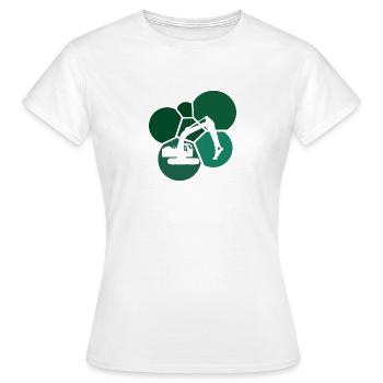 Pelle de construction de maison de chantier - T-shirt Femme - blanc - Devant - AI Model Female 172 dark (172cm)