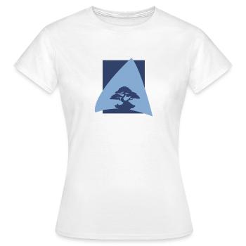 Tree, Tree, Tree, Japanese Art - Women's T-Shirt - white - Front - AI Model Female 172 dark (172cm)
