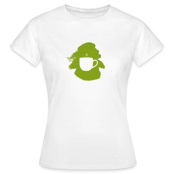 Coffee Bean Espresso Coffee Bean - Women's T-Shirt - white - Front - AI Model Female 172 dark (172cm)