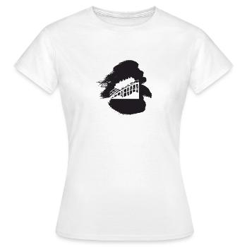 Achterbahn rollercoaster Festzelt - Frauen T-Shirt - Weiß - Vorne - AI Model Female 172 dark (172cm)