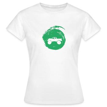 Monstertruck Reifen Gelaende - Frauen T-Shirt - Weiß - Vorne - AI Model Female 172 dark (172cm)
