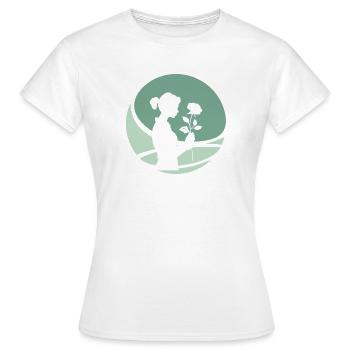 Bouquet de fleurs Jardin - T-shirt Femme - blanc - Devant - AI Model Female 172 dark (172cm)