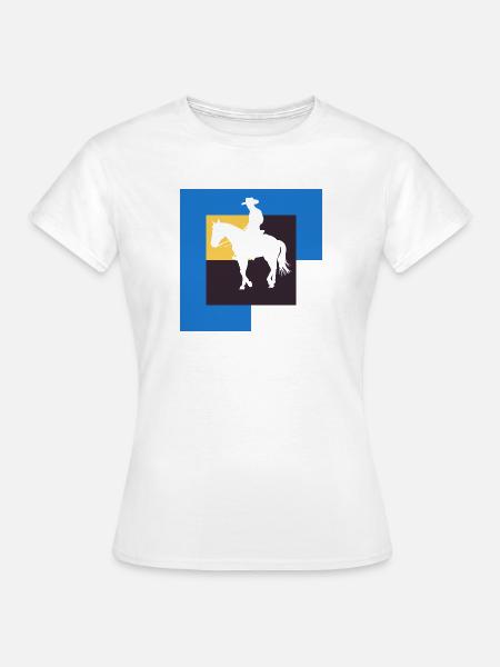 Cowboy Sattel - Frauen T-Shirt - Weiß