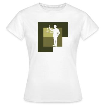 Anwalt Richter Versicherung - Frauen T-Shirt - Weiß - Vorne - AI Model Female 172 dark (172cm)