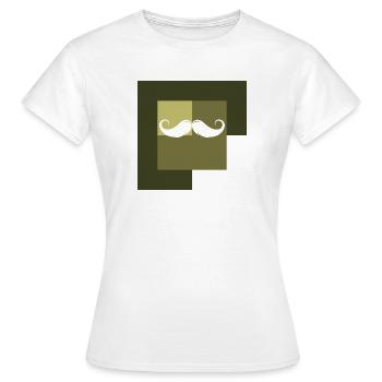 Bart Hipster Monsieur - T-shirt Femme - blanc - Devant - AI Model Female 172 dark (172cm)
