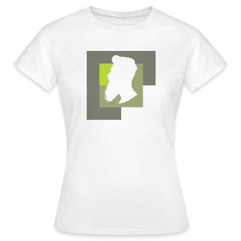 Schnurrbart Hipster Baertig - Frauen T-Shirt - Weiß - Vorne - AI Model Female 172 dark (172cm)