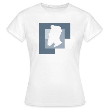Pilosité faciale Sir Hipster - T-shirt Femme - blanc - Devant - AI Model Female 172 dark (172cm)