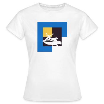 Sports nautiques Jet Ski Boat - T-shirt Femme - blanc - Devant - AI Model Female 172 dark (172cm)