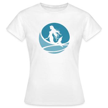 Nageoire de lamantin Neptune - T-shirt Femme - blanc - Devant - AI Model Female 172 dark (172cm)