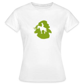 Cavalier de cow-boy - T-shirt Femme - blanc - Devant - AI Model Female 172 dark (172cm)