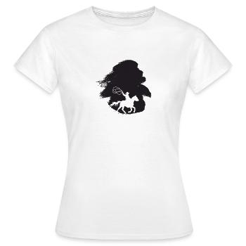 Cowboy Ranch Lasso - T-shirt Femme - blanc - Devant - AI Model Female 172 dark (172cm)