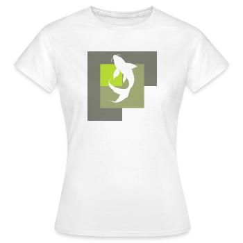Koi Fish Fish Head - Women's T-Shirt - white - Front - AI Model Female 172 dark (172cm)