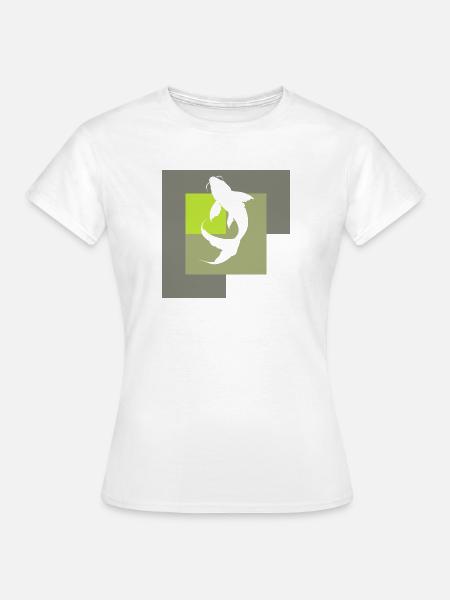 Koi Fisch Fischkopf - Frauen T-Shirt - Weiß