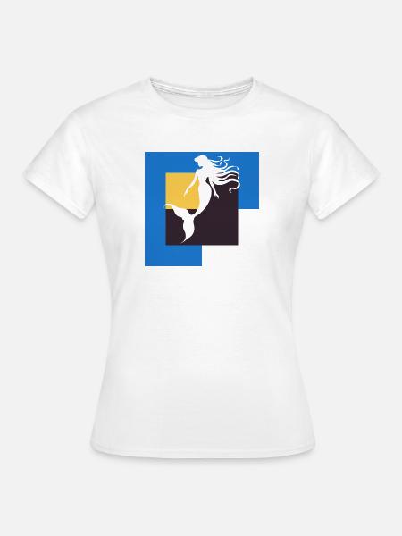 Seekuh Fabelwesen Flosse - Frauen T-Shirt - Weiß