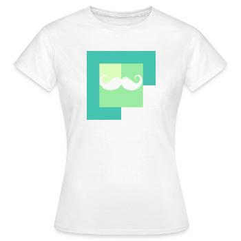 Moustache Gentleman Poils du visage - T-shirt Femme - blanc - Devant - AI Model Female 172 dark (172cm)