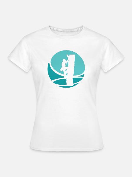 Klettern Baumklettern Aufstieg - Frauen T-Shirt - Weiß